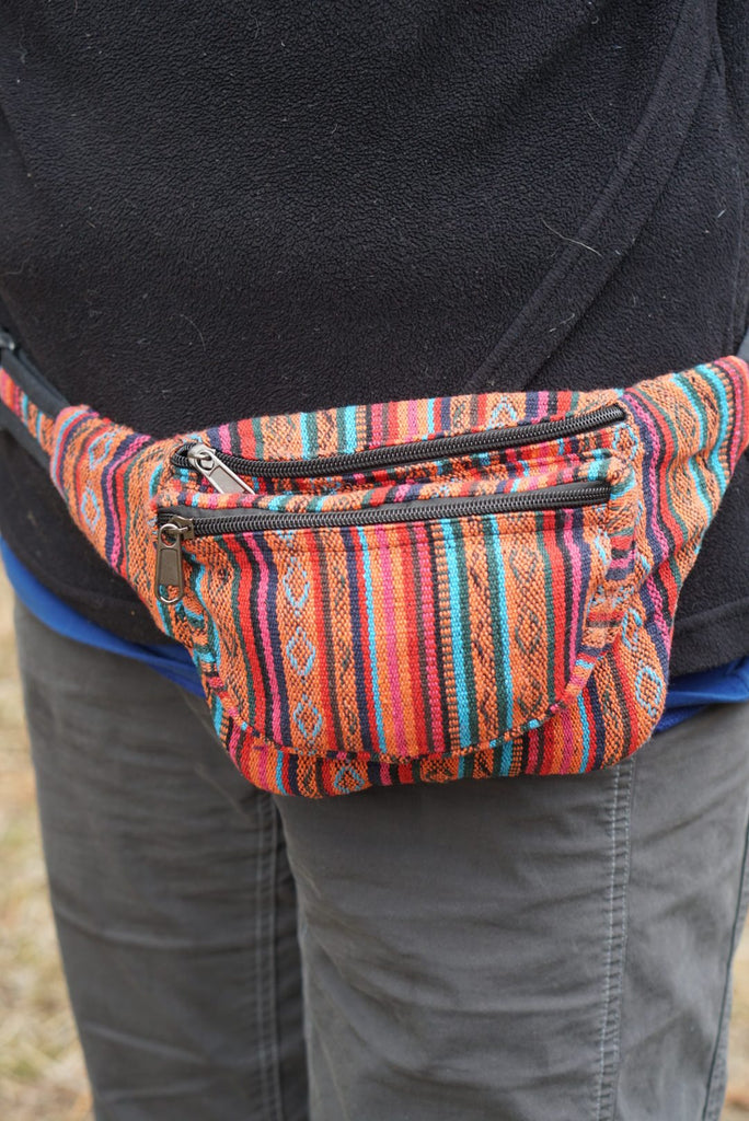 Ganesh Himal Handmade Small Gyari Stripe Sling Bag