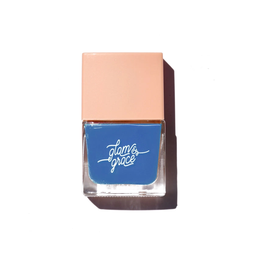 Glam & Grace Vegan, Cruelty-Free 10-Free Nail Polish - Indigo