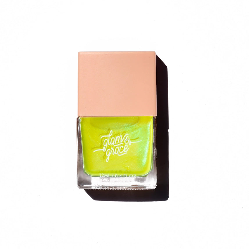 Glam & Grace Vegan, Cruelty-Free 10-Free Nail Polish - Neon Highlight