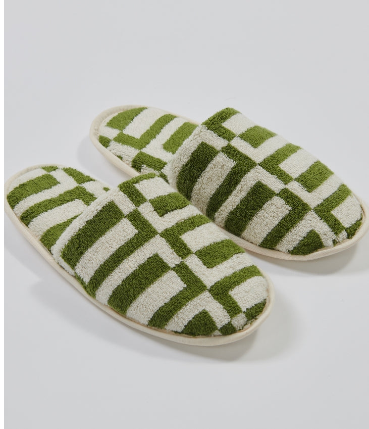 Great Indoors Cozy Upcycled Terry Slippers - Spectre