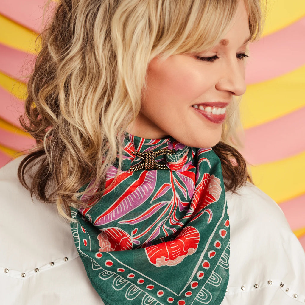 Handker Bandanas Rope Brass Bandana Slide