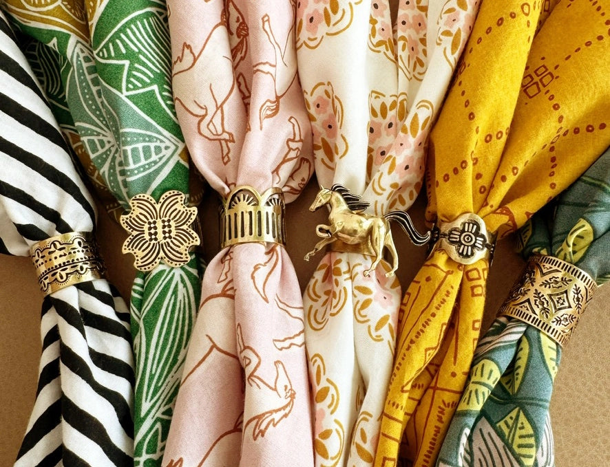 Handker Bandanas Amy Brass Bandana Ring – Terra Shepherd Boutique