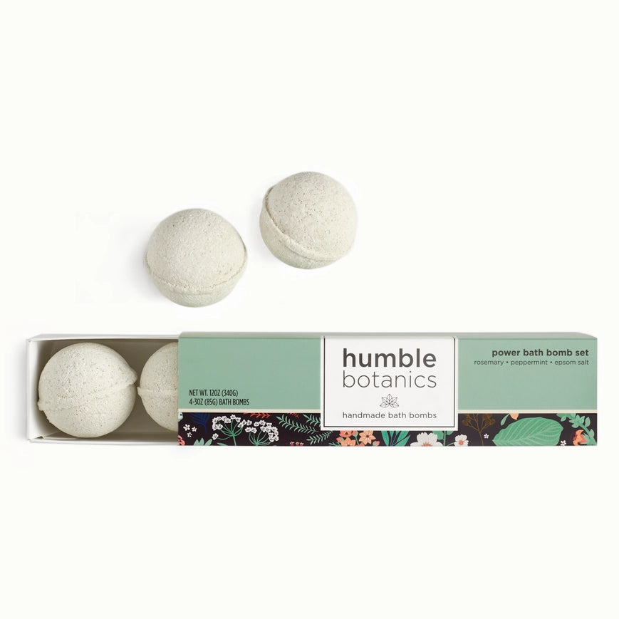 Humble Organics Handcrafted Power Bath Bomb Set of 4 Bath Bombs