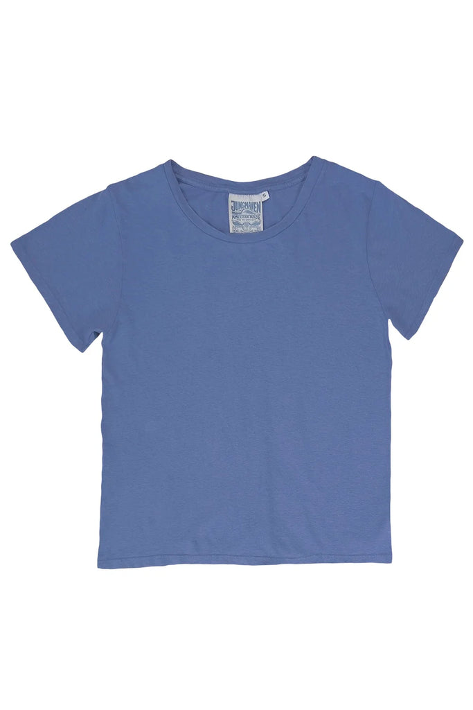 Jungmaven Cotton Hemp Blend Ojai Tee Top in Wisteria Blue
