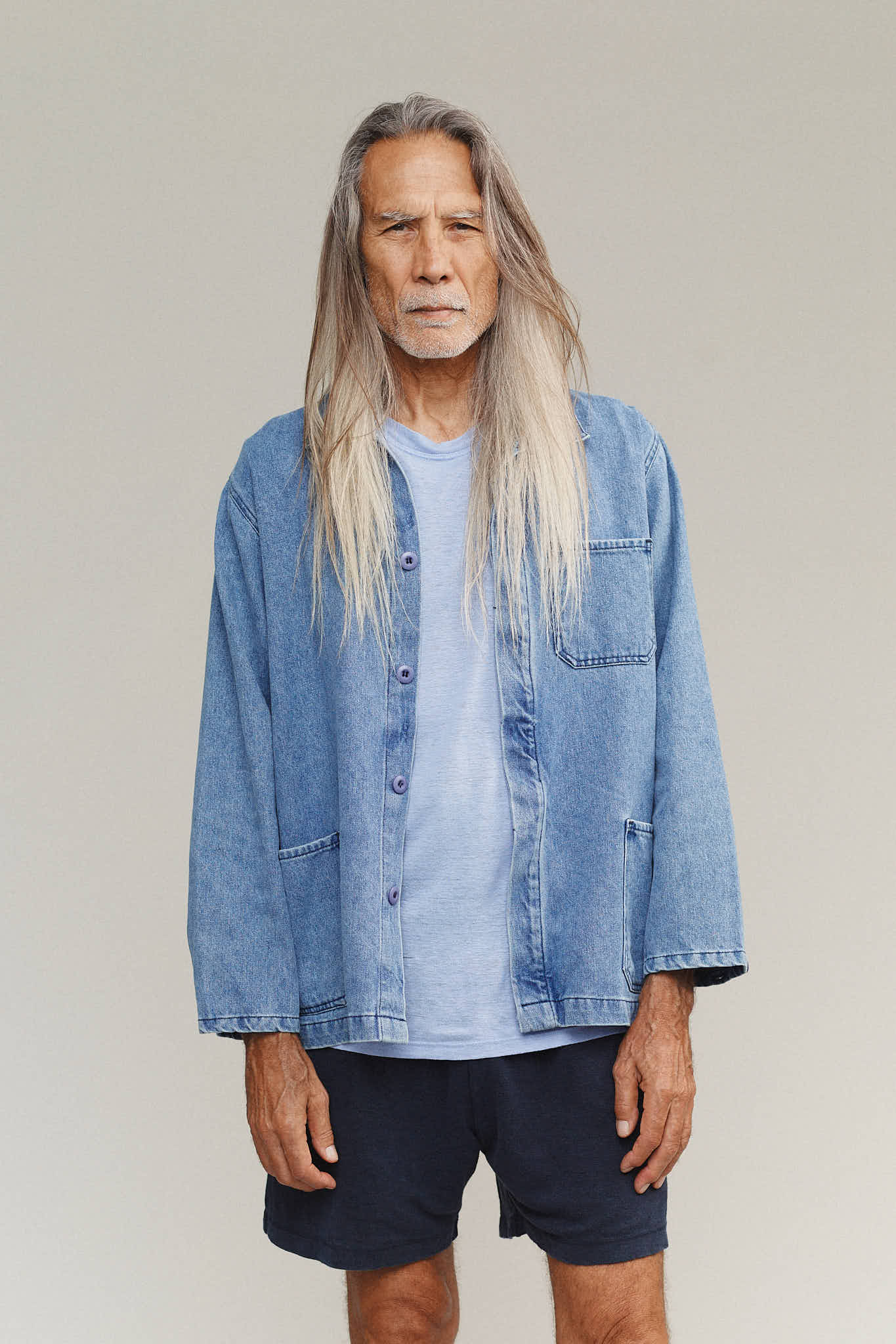 Jungmaven Hemp Cotton Olympia Jacket in Light Denim – Terra