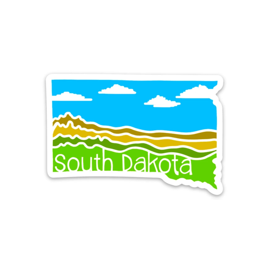 Kevin & Kaia Local Artist Sticker - South Dakota Blue Skies
