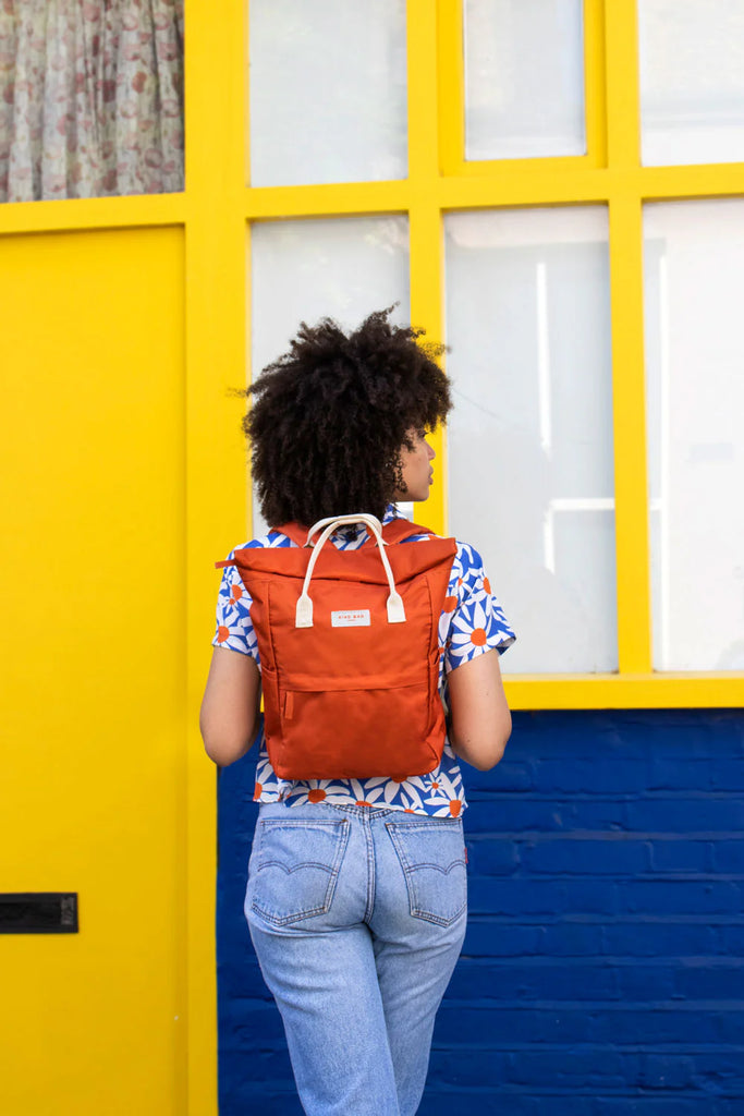 Kind Bag Medium Recycled Water-Resistant Reusable "Hackney" Backpack - Burnt Orange