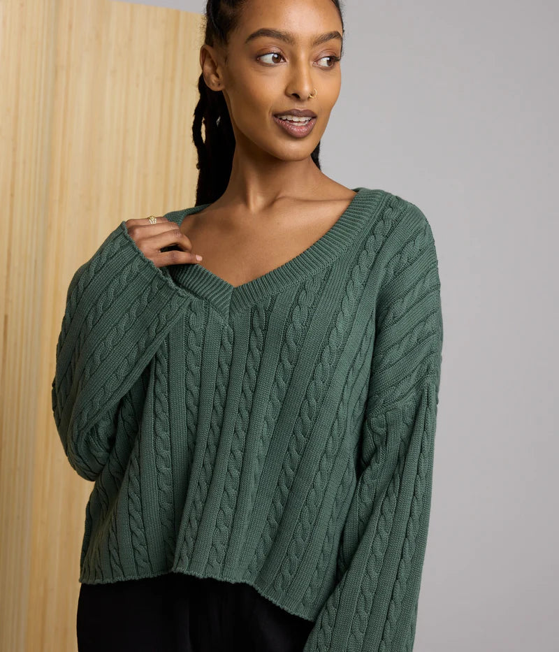 Known Supply 100% Organic Cotton Bizzy Sweater in Jungle
