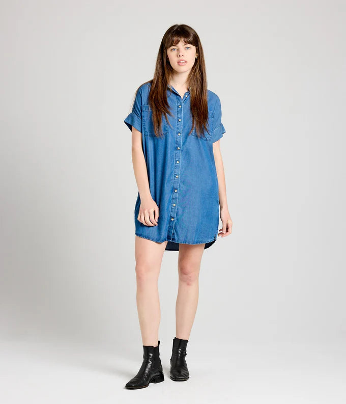 Known Supply 100% Tencel Vivian Dress - Chambray