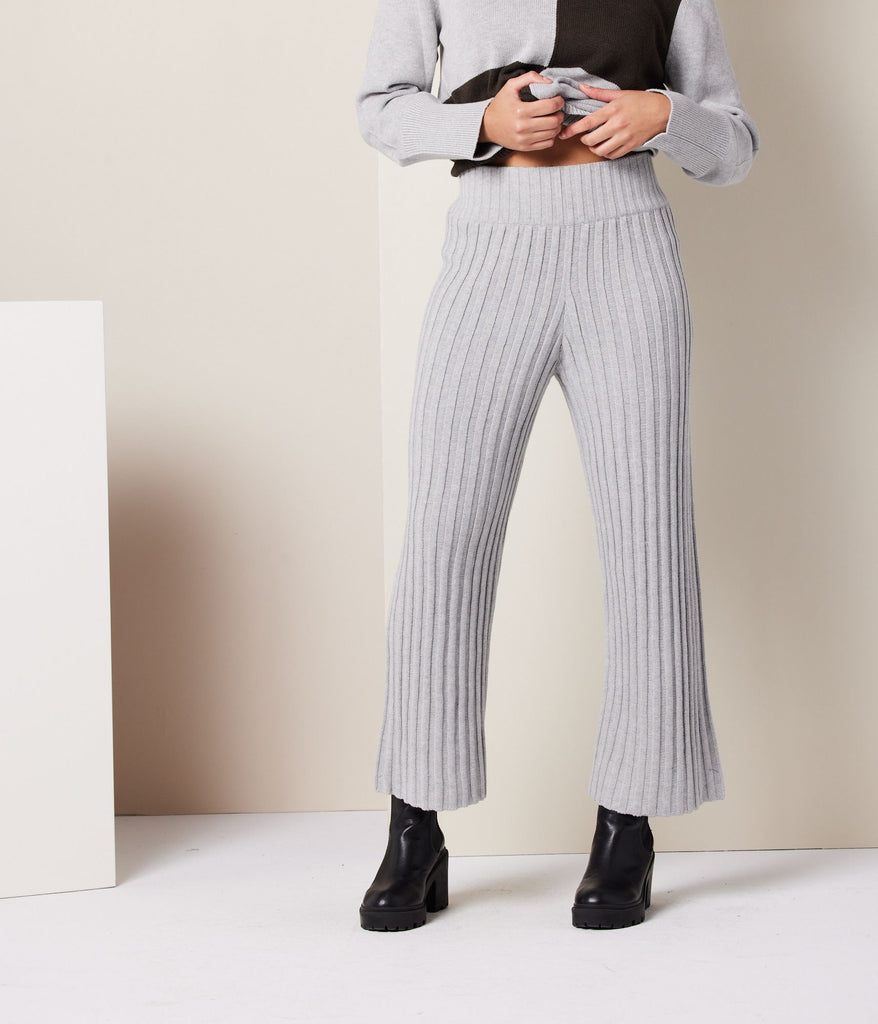 Known Supply Jewel Sweater Pant in Heather Grey