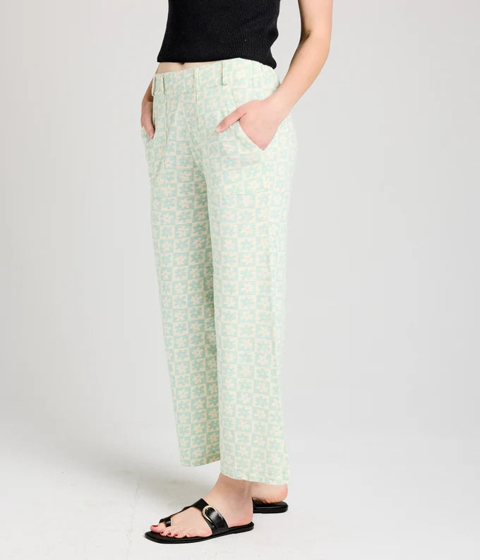 Known Supply Organic Cotton Cohen Pant in Mint Floral