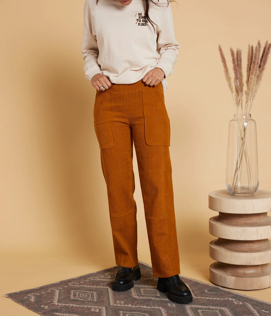 Known Supply 100% Organic Cotton Florence Pant in Pumpkin Spice