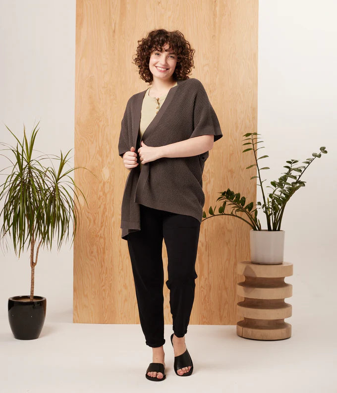 Known Supply 100% Organic Cotton Waffle Knit Novak Cardigan