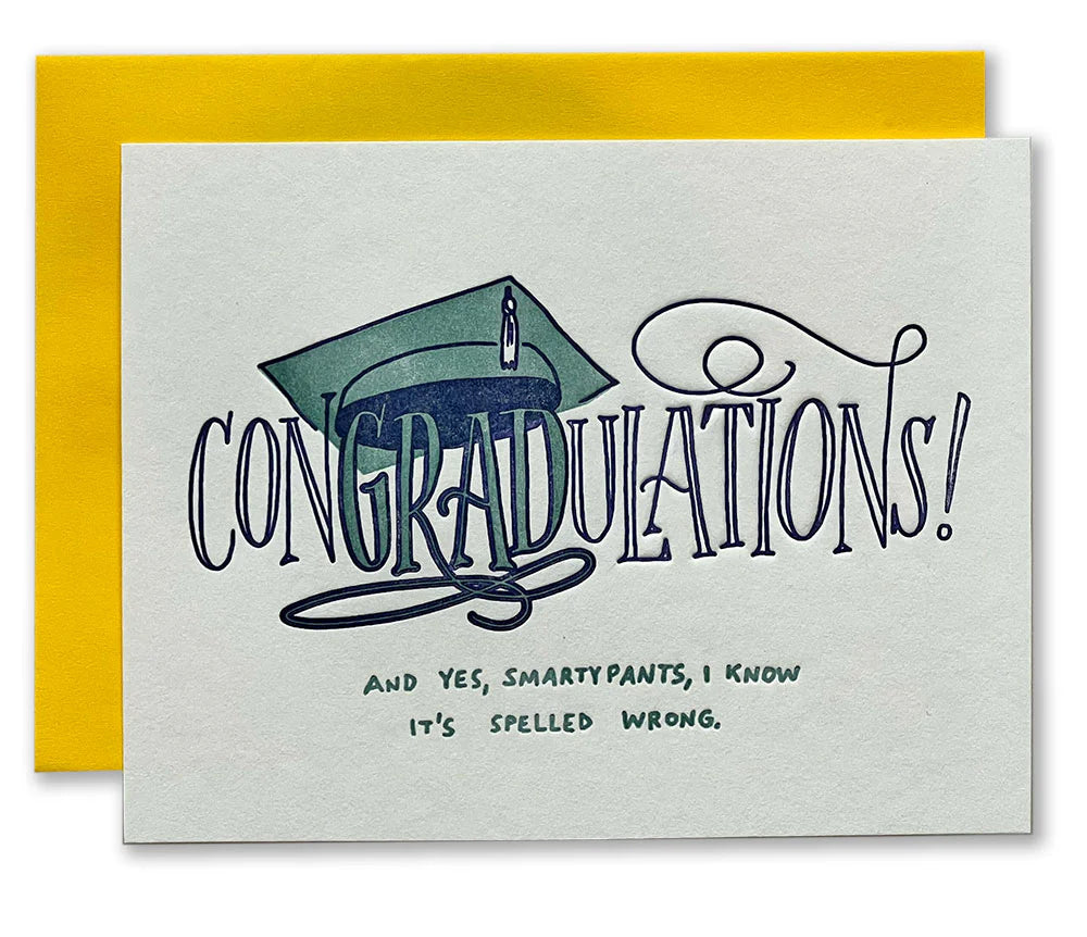 Ladyfingers Letterpress ConGRADulations Congratulations Greeting Card ...