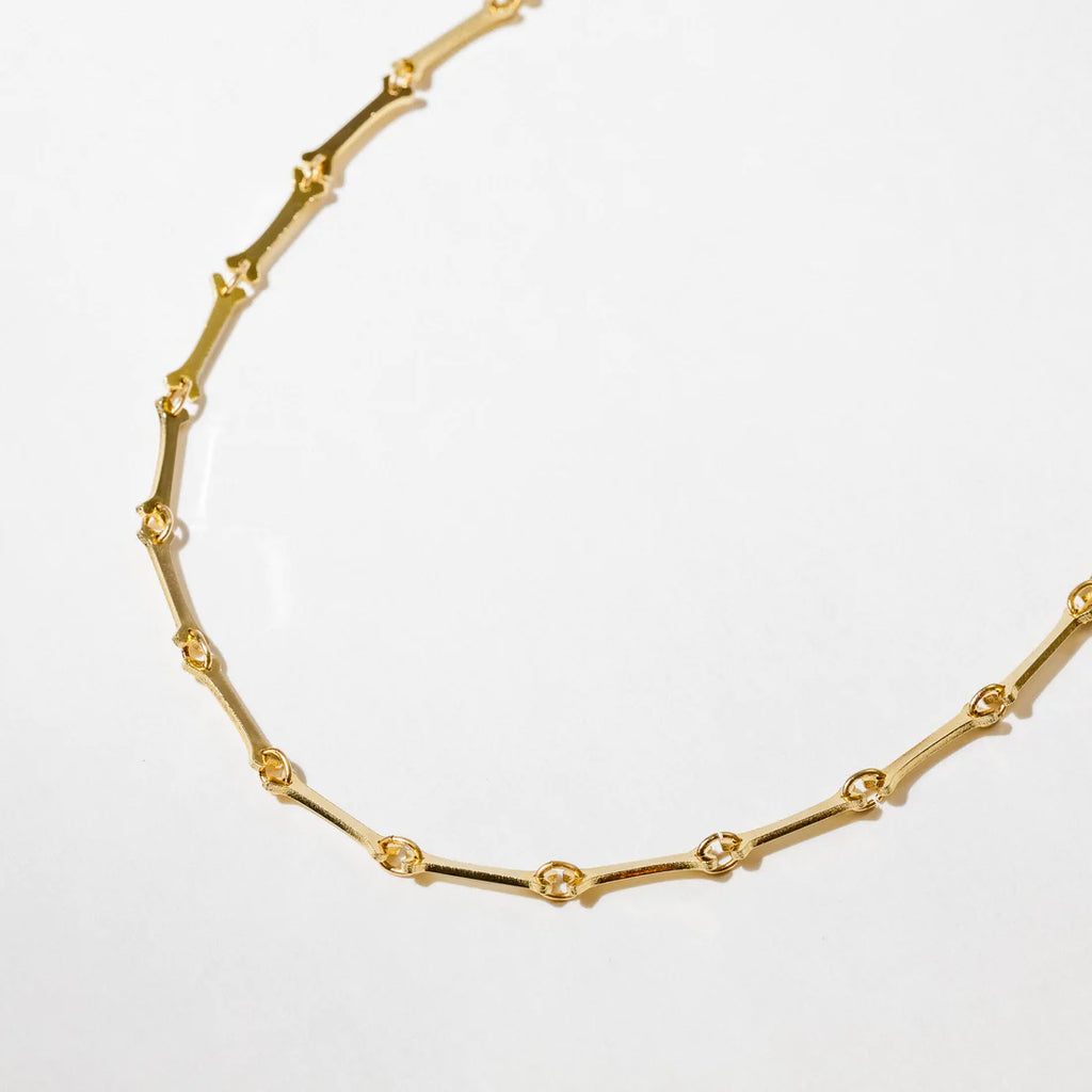Larissa Loden Jewelry 14K Gold Plated Bone Chain Necklace