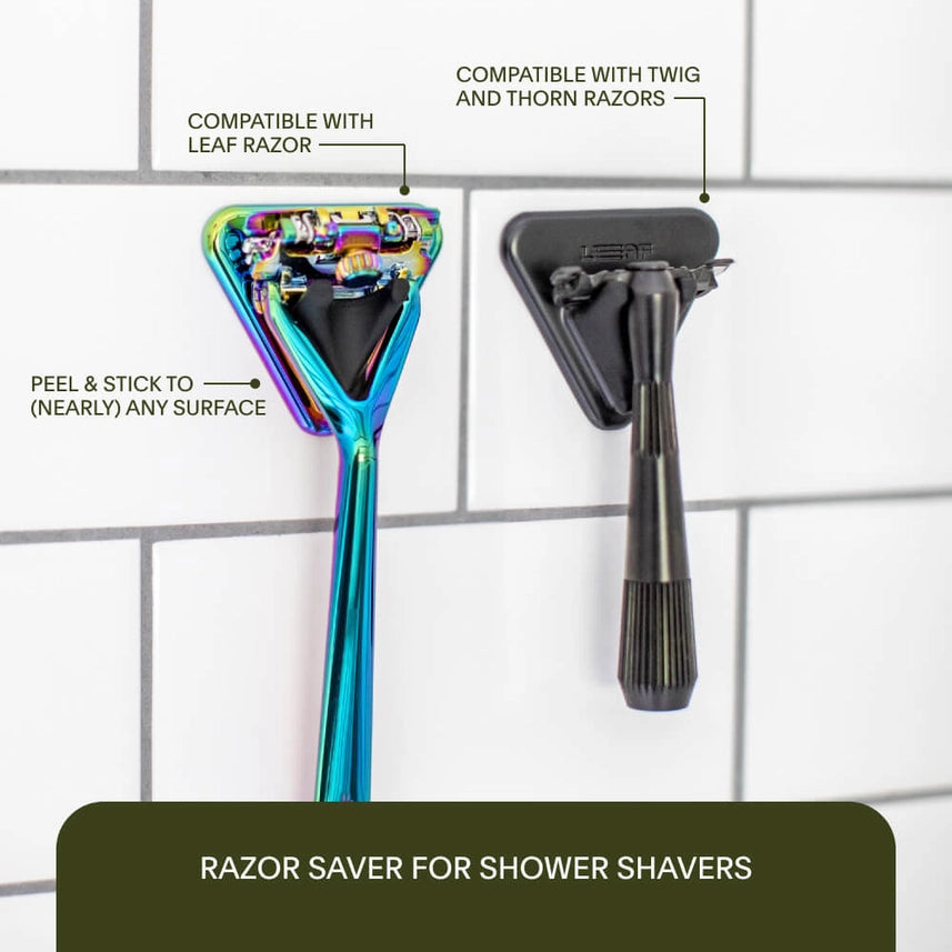 Shower Razor Promo Leaf Shave Metal Shower Razor Holder for Leaf, Twig, and Thorn – Terra ...
