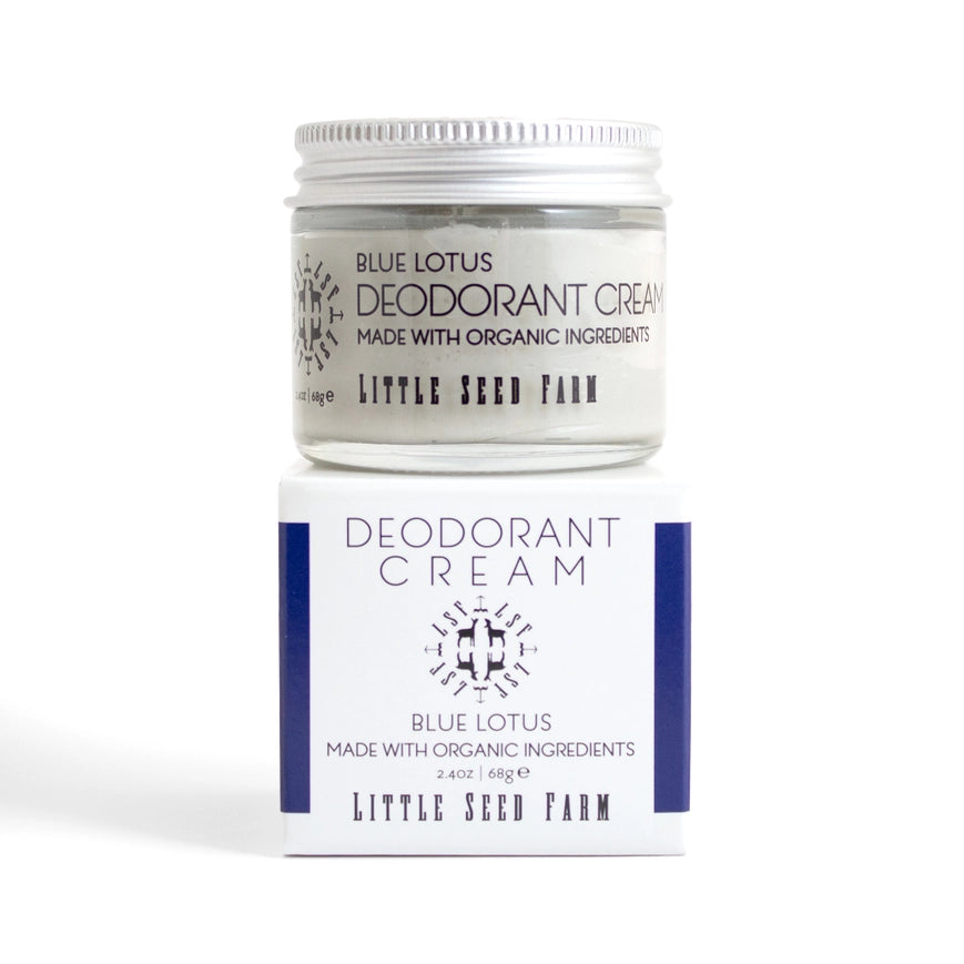 Little Seed Farm Natural Aluminum Free Organic Plastic Free LIMITED EDITION Deodorant Cream in Blue Lotus