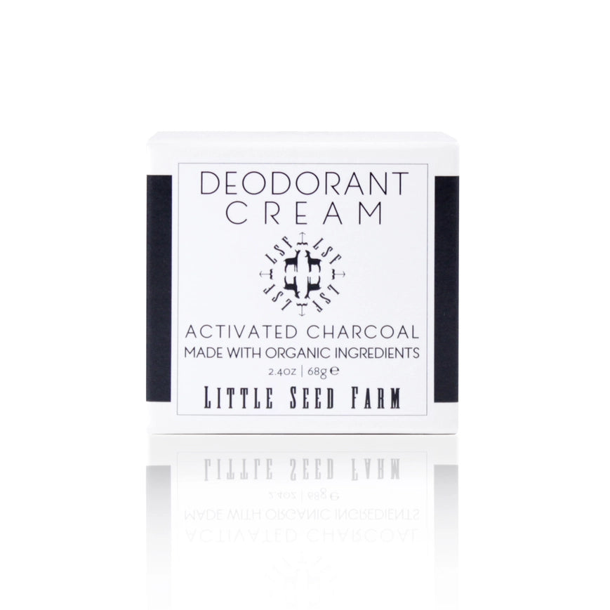 Little Seed Farm Natural Aluminum Free Organic Plastic Free Deodorant Cream in Activated Charcoal