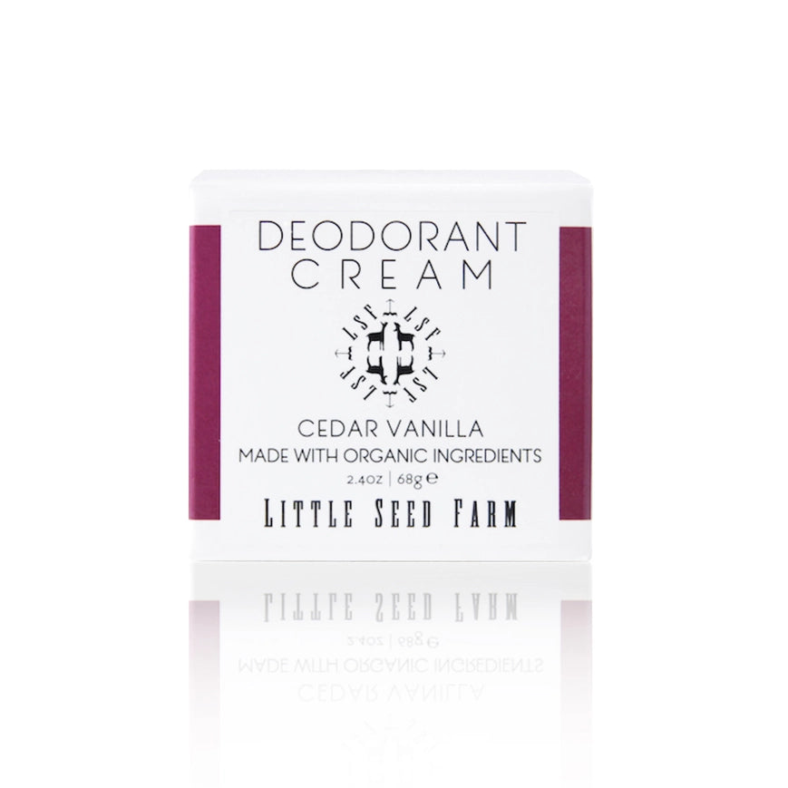 Little Seed Farm Natural Aluminum Free Organic Plastic Free Deodorant Cream in Cedar Vanilla