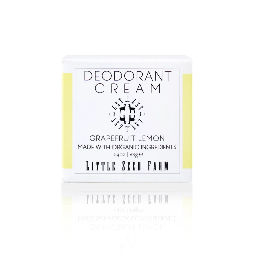 Little Seed Farm Natural Aluminum Free Organic Plastic Free Deodorant Cream in Grapefruit Lemon