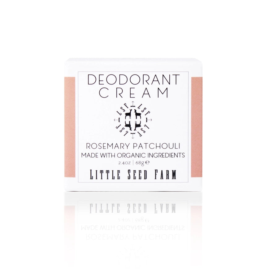 Little Seed Farm Natural Aluminum Free Organic Plastic Free Deodorant Cream in Rosemary Patchouli