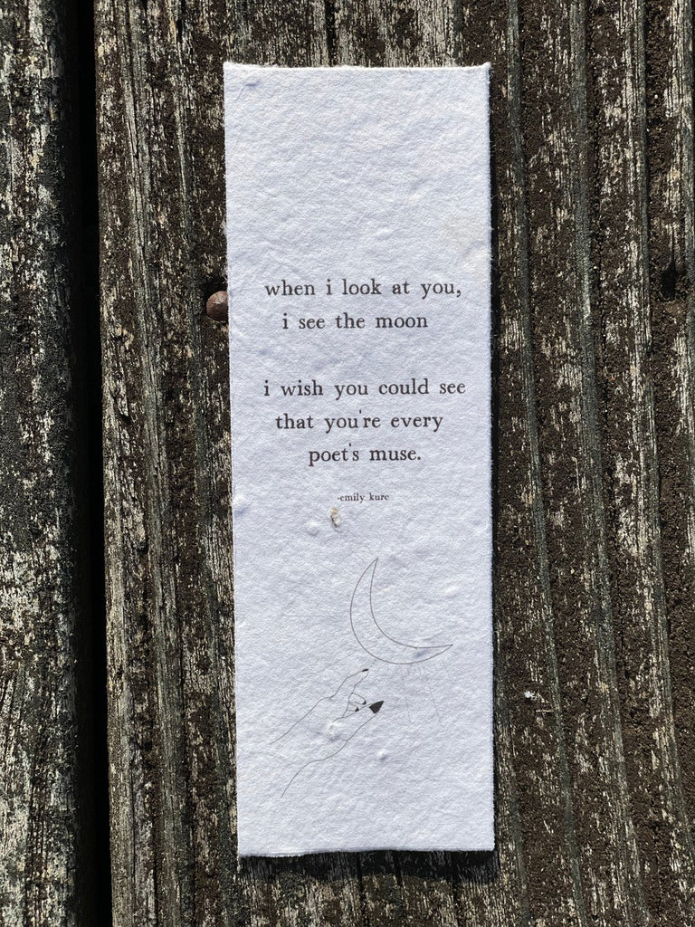 Local Introvert Vinyl Sticker - Seed Paper Original Artwork and Poem Bookmark