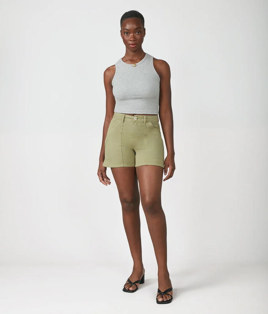Lola Jeans Liana High Rise Denim Short - Artichoke