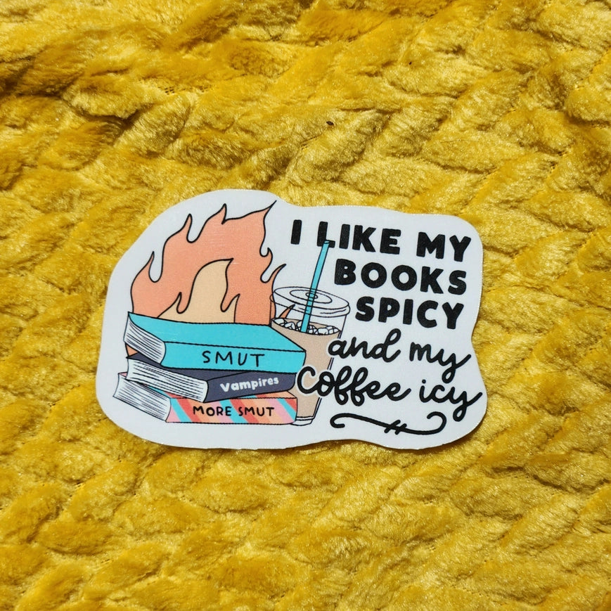 Luxe Trauma Vinyl Sticker - Books Spicy Coffee Icy