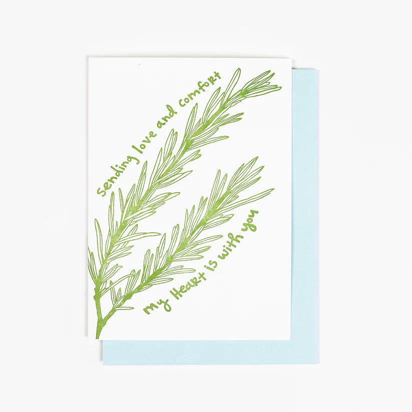 Macon York Press Sending Love And Comfort, My Heart Is With You Greeting Card