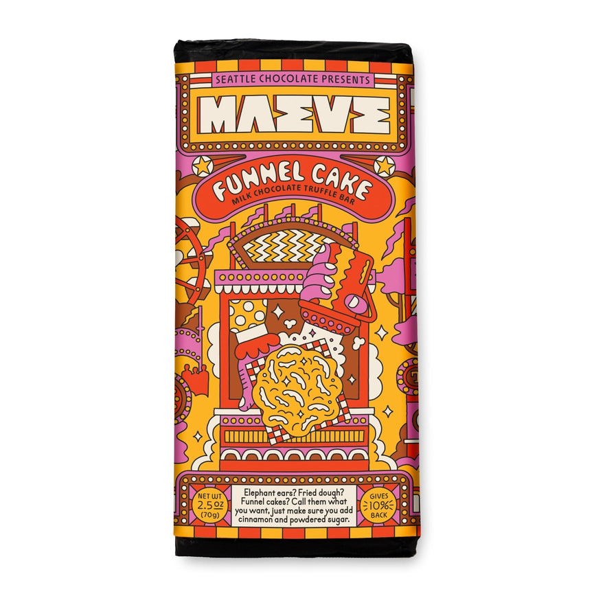 Maeve Chocolate Milk Chocolate Funnel Cake Truffle Bar