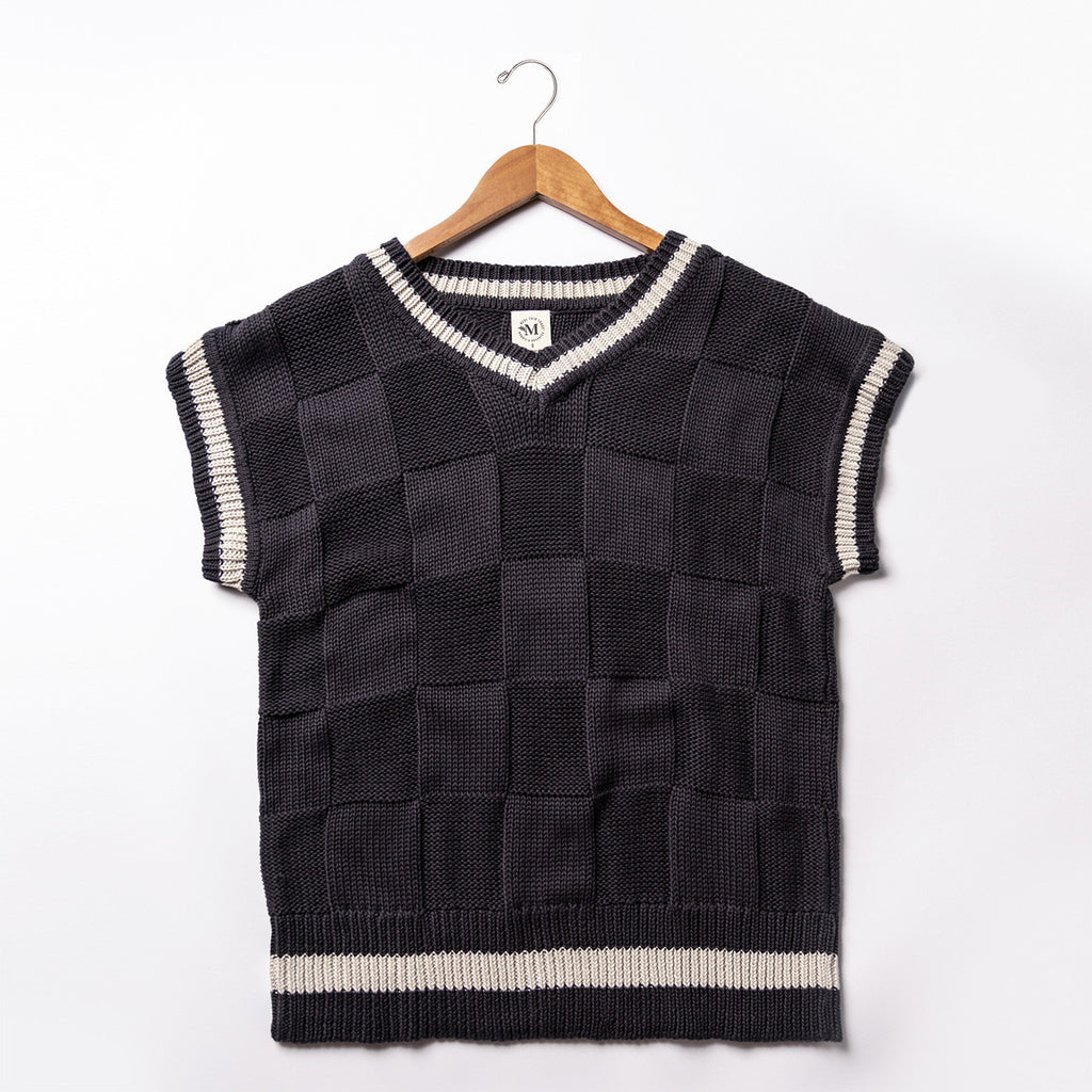 Maggie's Organics 100% Regenerative Organic Certified® Cotton Sweater Vest in Pepper