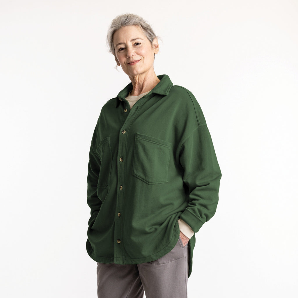 Maggie's Organics 100% Regenerative Organic Certified® Cotton Workwear Shirt in Pine