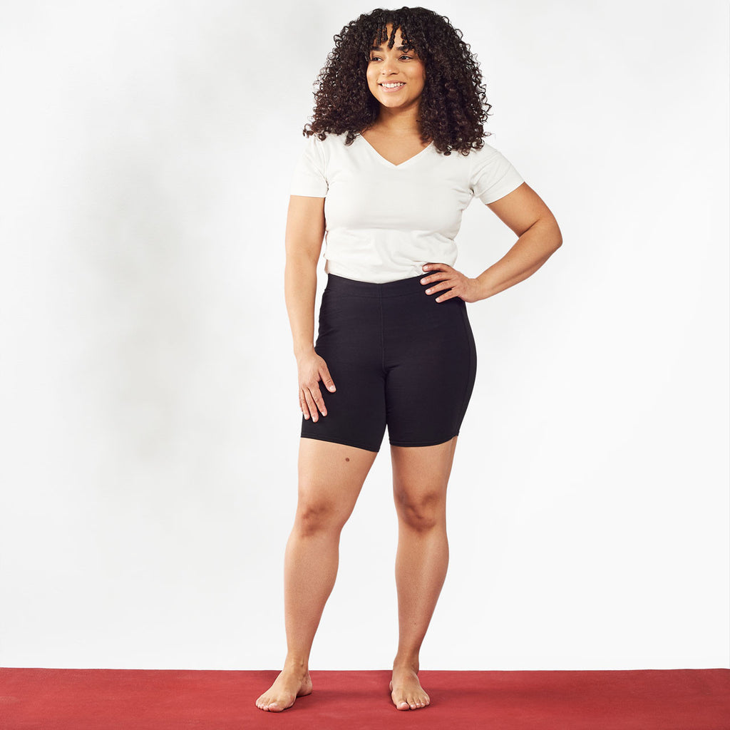 Maggie's Organics Organic Cotton Base Layer Leggings Shorts - Black