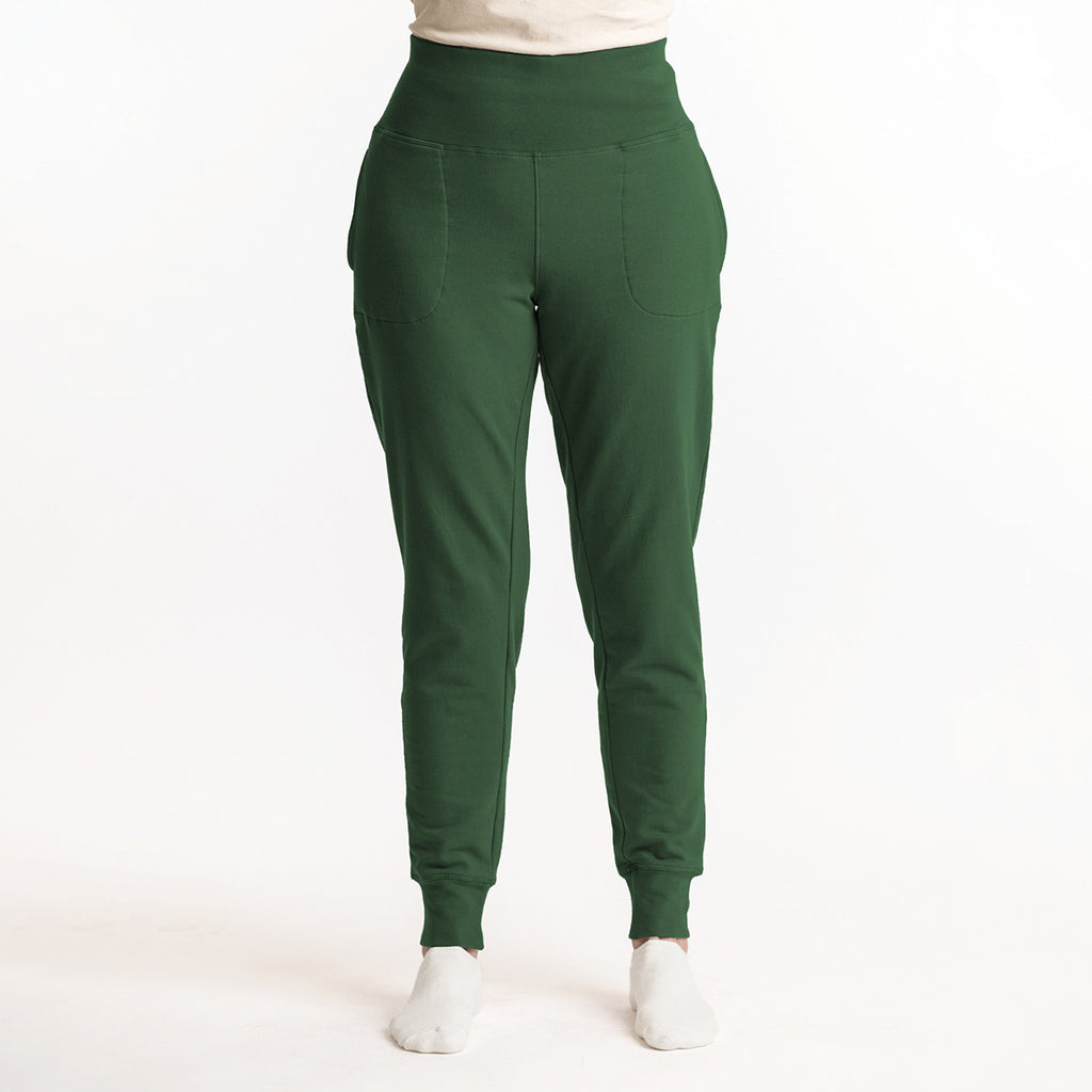 Maggie's Organics Organic Cotton Fleece Jogger in Pine