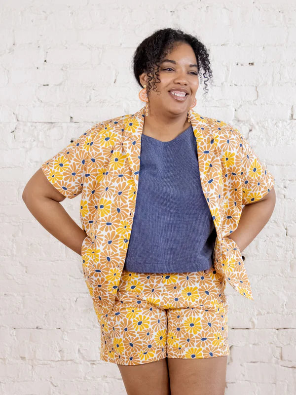 Mata Traders 100% Cotton Camp Shirt in Sunny Floral
