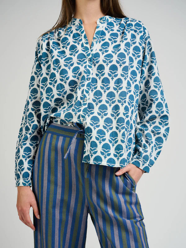 Mata Traders 100% Cotton Stella Top in Marigold White
