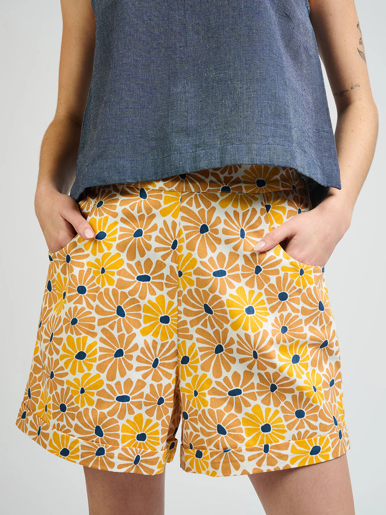 Mata Traders 100% Cotton Twill Serena Short in Sunny Floral