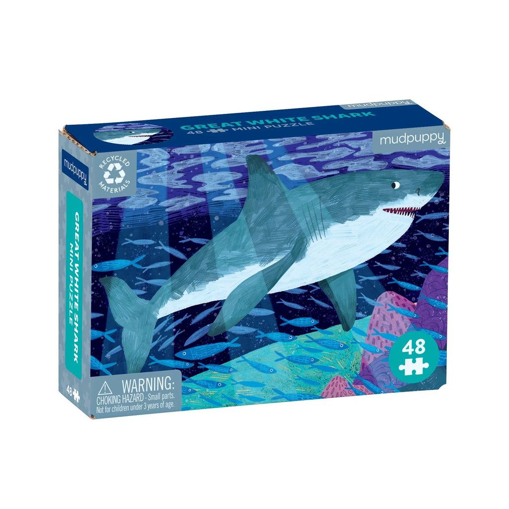 Mini Kids 48 Piece Puzzle Great White Shark