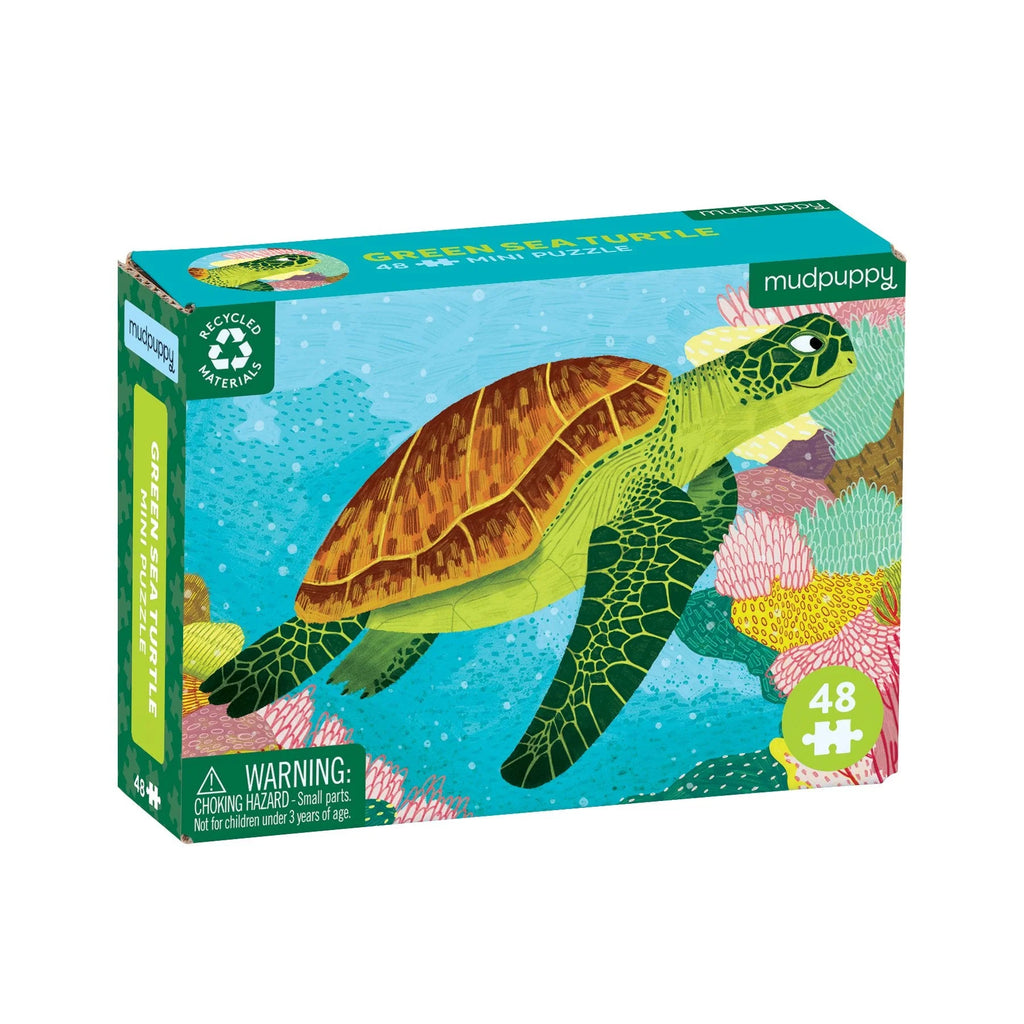 Mini Kids 48 Piece Puzzle Green Sea Turtle