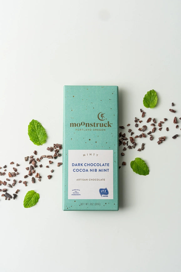 Moonstruck Chocolate Co. Minty Dark Chocolate Bar