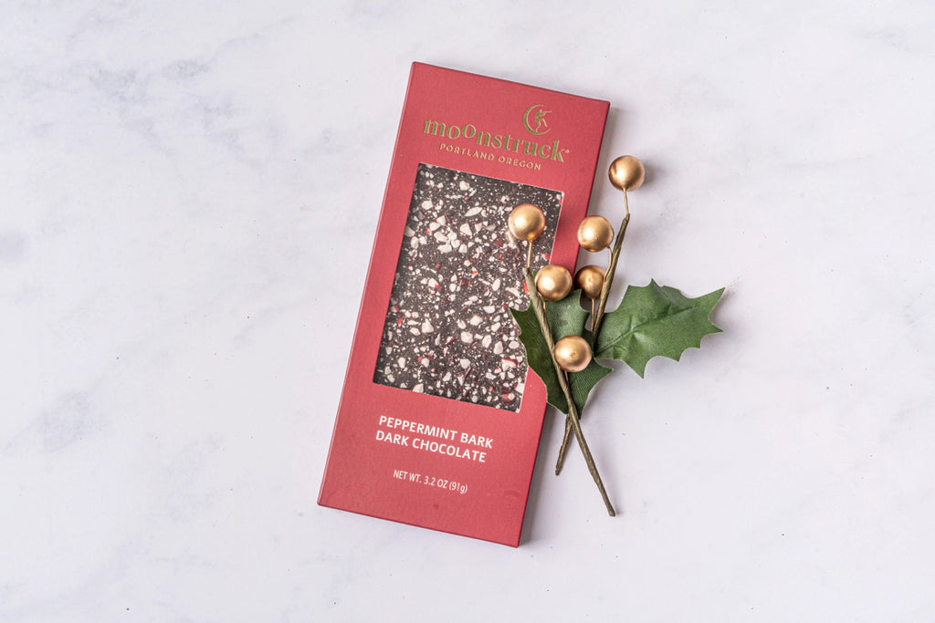 Moonstruck Chocolate Co. Peppermint Bark Dark Chocolate Bar