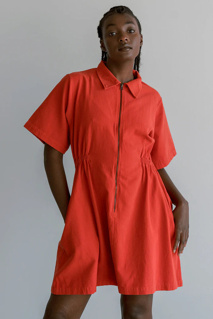 noble utility dress Noble Clothing 100% GOTS Organic Pima Cotton Canvas Utility Mini Dress in  Paprika – Terra Shepherd Boutique & Apothecary