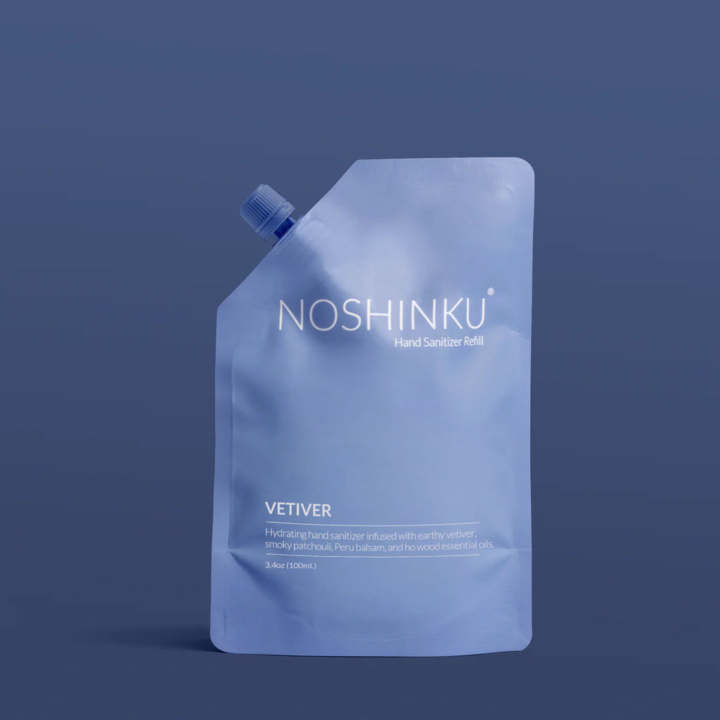 Noshinku Hydrating Hand Sanitizer Refill Pouch - Vetiver & Patchouli