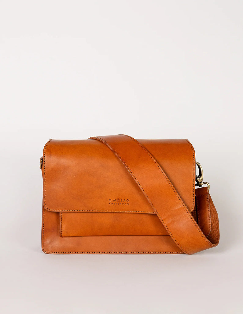 O My Bag Harper Classic Leather Crossbody Bag in Cognac