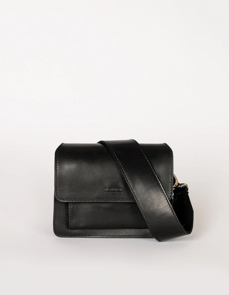 O My Bag Harper MINI Classic Leather Crossbody Bag in Black
