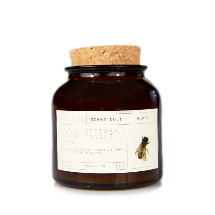 Ology Essentials Apothecary Beeswax Candle - Honey (Unscented)