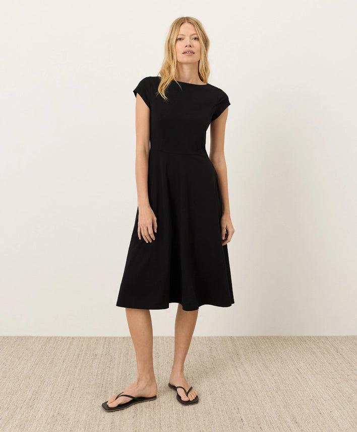 cotton blend sheath dress Pact Women's Jersey V-Neck Twist Made with Organic Cotton casual cotton knee length dress Elven Blue Velvet Bell Size:Belt-36 Crafted from soft organic second look wedding dress