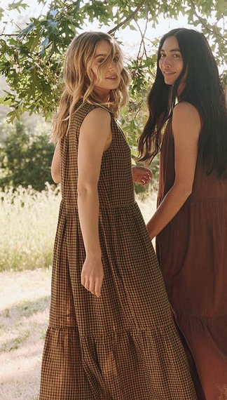 Ruffle gingham dress on sale