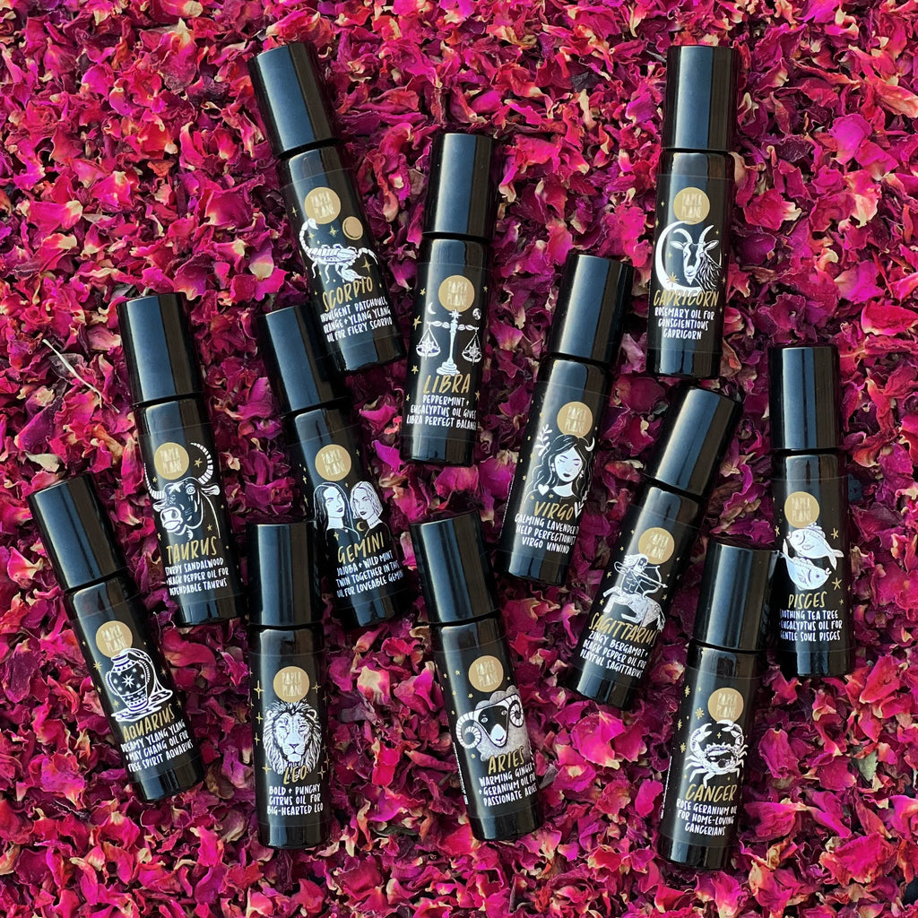 Paper Plane Self Care Natural Essential Oil Zodiac Pulse Point Roller Oil 