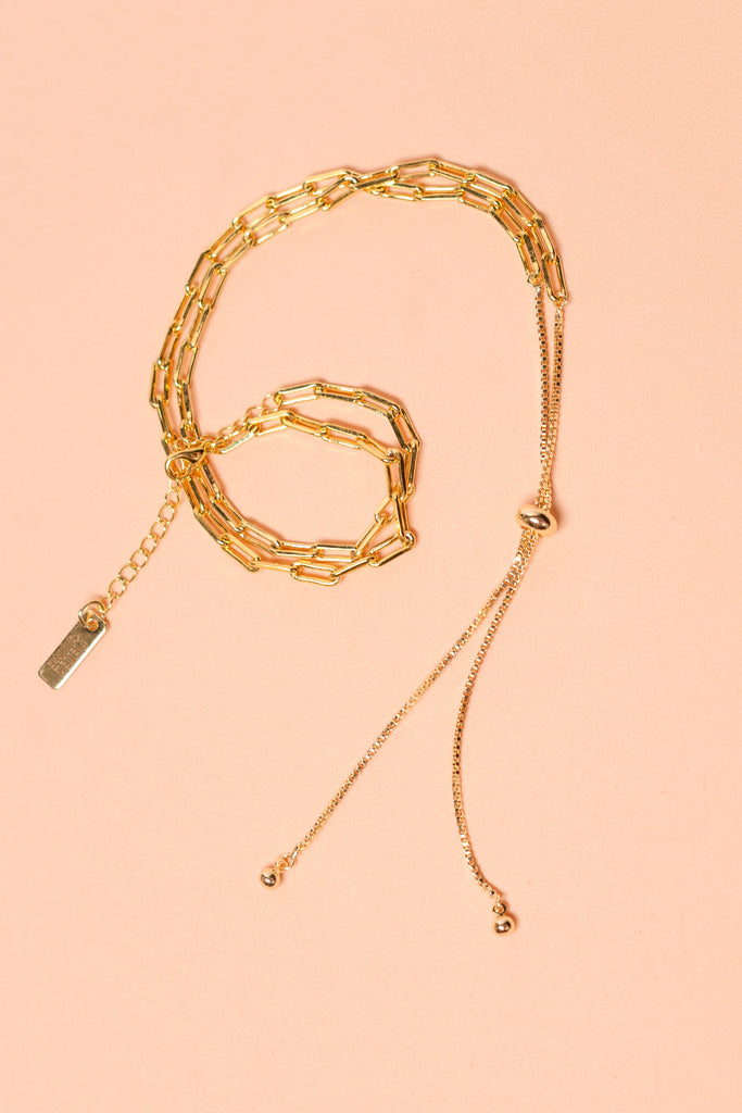 Peter + June 18K Gold Plated Redford Bolo Necklace